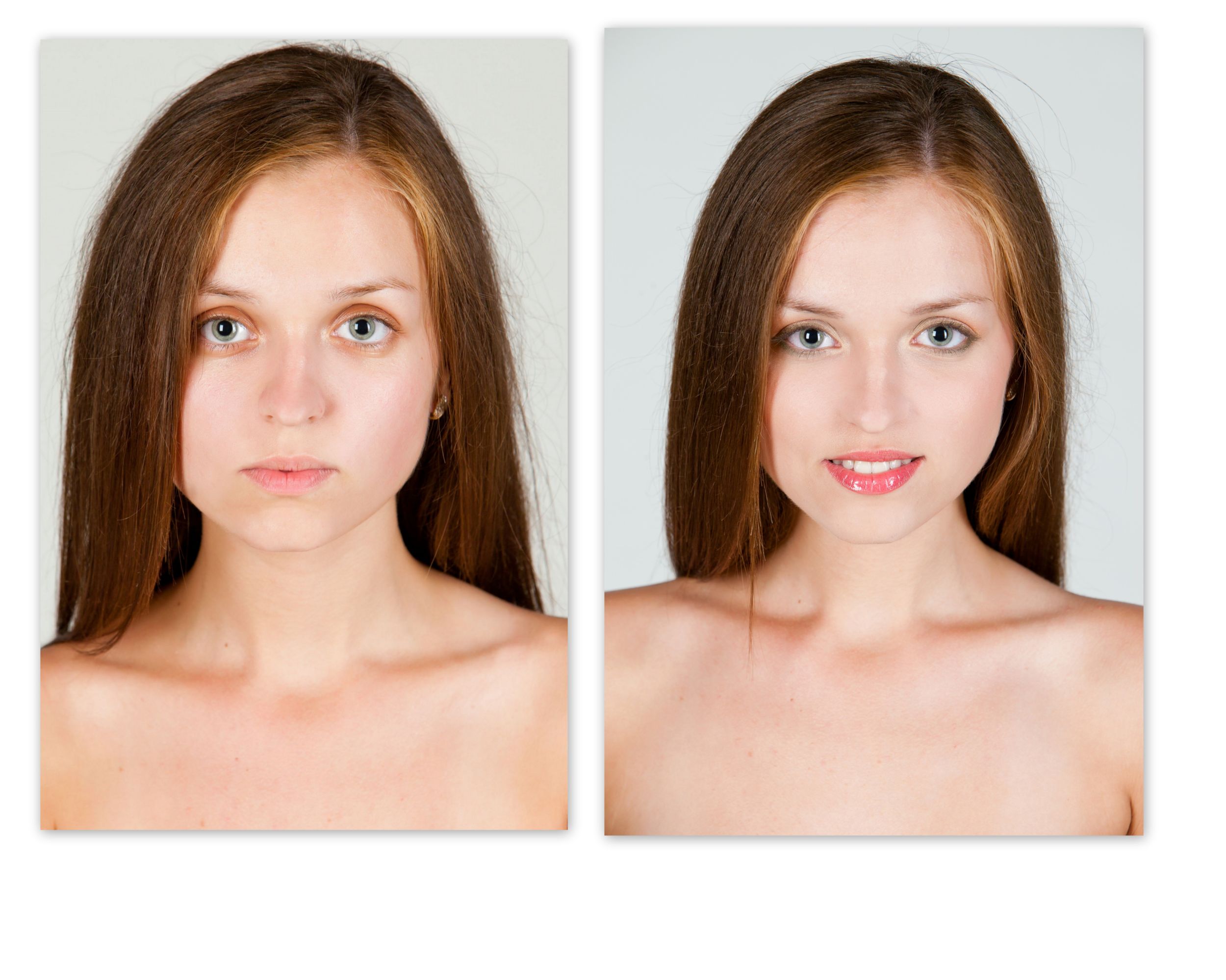 Дневной макияж до и после